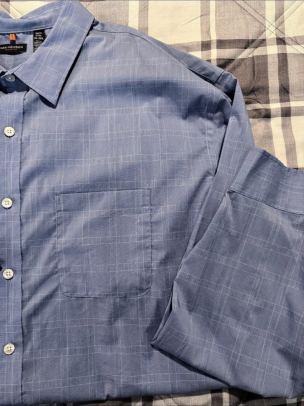 Van Heusen Men's Geometric Long Sleeve Shirt Size 3XL Tall